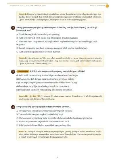 Contoh halaman soal dan pembahasan di modul